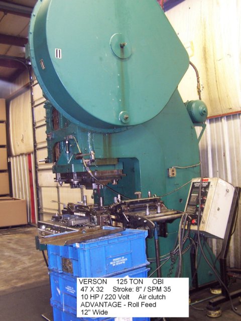 Verson 125 Ton, Machine ID: 4311